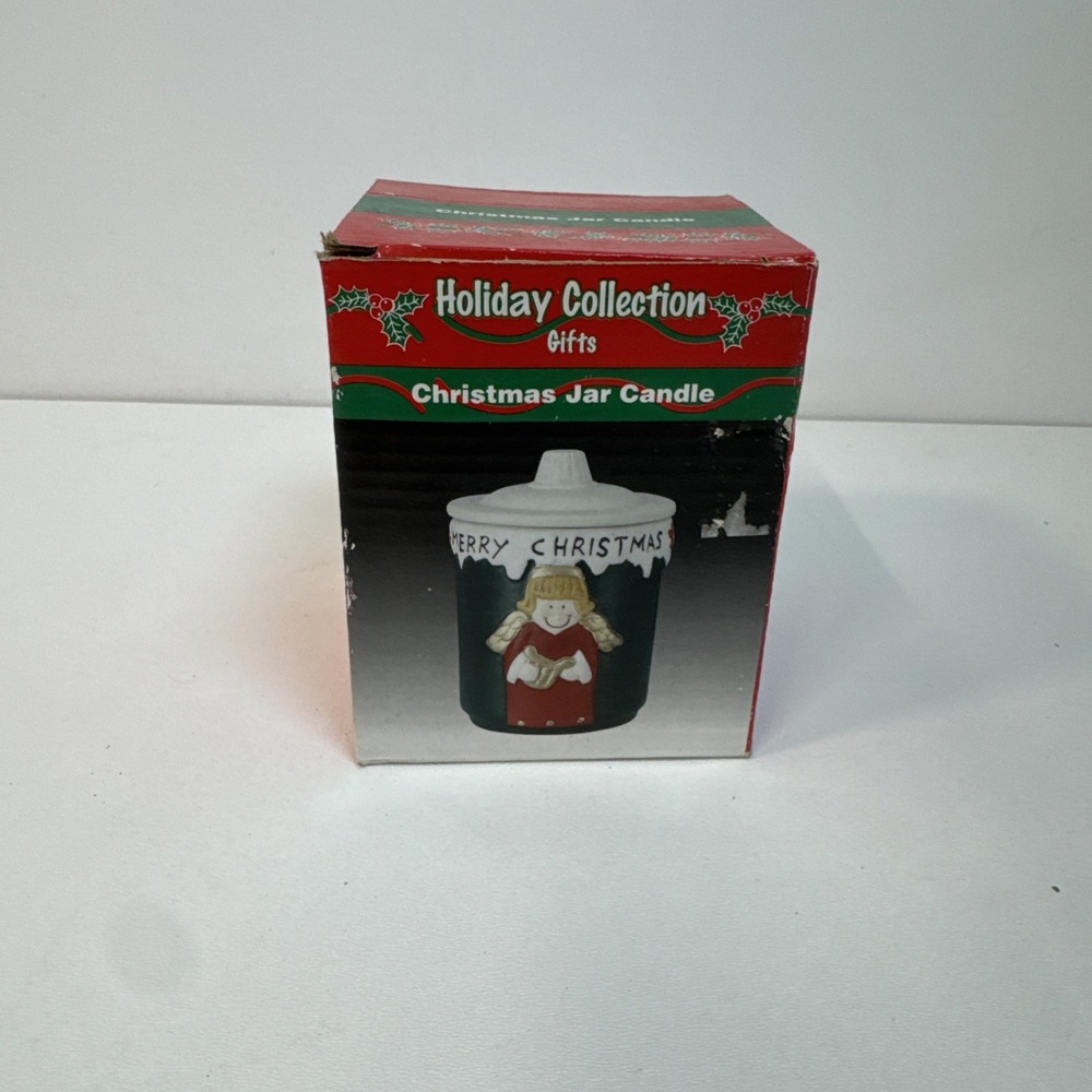 Dolgencorp Christmas Jar Angel Candle Holiday Collection Gifts Ceramic